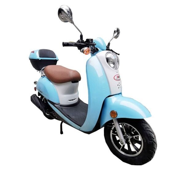 Trailmaster Milano 50N Stylish Design Scooter, Upgraded Chrome Hardware, Electric and Kick Start, LED Headlight - Image 5