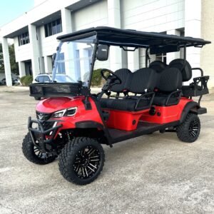 Trailmaster TBM X6 Off-Road Golf Cart, 48V/5kW Lithium Battery, 10″ LED Touch Screen, Aluminum Rims, Foldable Windshield, Bluetooth Radio, Back-Up Camera
